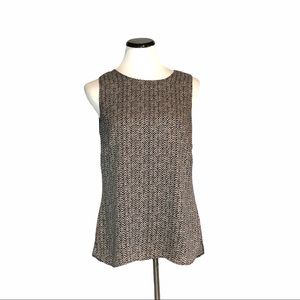 Ann Taylor LOFT Black & Tan Sleeveless Medium